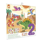 Janod Atelier Maxi Kreativni set My arts&crafts Prelepne nalepke Dinozavri