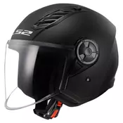 Jet kaciga za skuter LS2 Airflow II Matt (OF616), mat crna