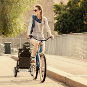 DURAMAXX Carry Red, ciklo kolica, kolica za bicikl, ručna kolica, max. nosivost 20 kg, crno-crvena