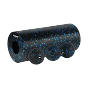 shumee Set masažni valj, valj, žogica, duoball, 3 elementi, črno modra, material EPP, REBEL ACTIVE