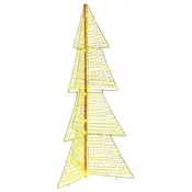 Vidaxl Božično drevo Toplo bela 150 cm PET 160 LED