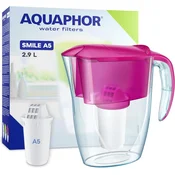 Aquaphor AQUAPHOR Smile Cyclamen vrč za filtriranje vode 2,9L z 1x A5 filterjem - roza