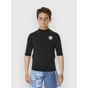 Rip Curl Icons Uv Brushed Kids Rash Guard black