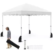 Northix 3 x 3 m vodoodporen pop-up paviljon, nastavljiva višina, prenosna torba na kolesih