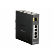 D-Link DIS-100G-5PSW Neupravljano L2 Gigabit Ethernet (10/100/1000) Podrška za napajanje putem Etherneta (PoE) Crno