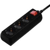Hama Produžni kabl Power Strip, 3 uticnice, 5 m, Crni