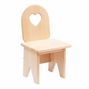 Personalized Wooden Kids’ Chair – Unique Design & Premium Quality! – Heart Natural