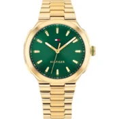 Tommy Hilfiger Ženski kvarcni sat, Zeleno-zlatne boje