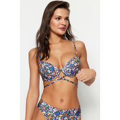 Trendyol cvetlični vzorec Balconette kravata Bikini Top