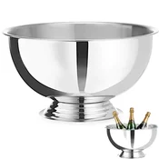 Bar Up Jeklena posoda za punč za šampanjec, premer 13 l, 393 x 214 mm - srebrna