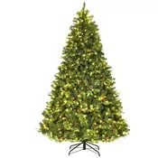Northix 225 cm Umetno božično drevo z 540 toplo belimi LED lučkami – Realističen videz brez padajočih iglic