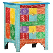 shumee vidaXL Ročno poslikana nočna omarica 40x30x50 cm masiven mangov les