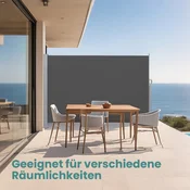 SONGMICS Stranski nadstrešek 160x450 cm siva, (5000248586)