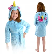 Onesies Otroški kopalni plašč s samorogom za deklice modrega pegaza velikosti M