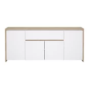Bela komoda v hrastovem dekorju 197x84x48 cm Next – Tvilum