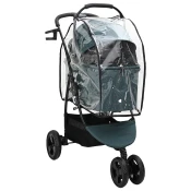 vidaXL Zložljiva otroška voziček Prilagodljiva Zelena 78 x 54 x 101 cm