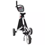 vidaXL Golf Trolej Crna i bijela 100 x 69 x 114 cm Aluminij