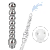 SuperLove Beaded Enema Shower Nozzle Silver