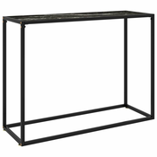 vidaXL Konzolna mizica črna 100x35x75 cm kaljeno steklo