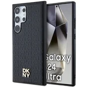 DKNY Etui DKNY Leather Pattern Metal Logo MagSafe za Samsung Galaxy S24 Ultra - črno