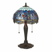 Endon 64090 - Stona lampa Tiffany DRAGONFLY 2xE27/60W/230V precnik 30 cm