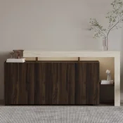 HANAH HOME Konzola Beliz Travertine Walnut