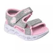 Skechers Sandale za devojcice S Lights Heart Lights Sandal, 303114N-SLPK, Srebrno-roze