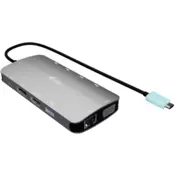 slomart USB-C Docking Station Metal Nano, 3x Display (DP, HDMI), Power Delivery 100W
