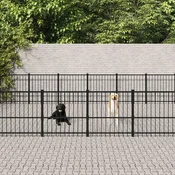 Vanjski kavez za pse čelični 37,64 m2