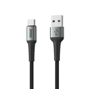 SUPERIOR USB data kabal SU-K104 , Fast, 27W, 3A, USB A na Type C , 1m, Crni