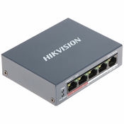 Hikvision DS-3E0105P-E/M (4 port 100Mbps, 38W, 1 uplink port, L2) stikalo PoE