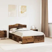 Vidaxl Konstrukcija postelje Star les 135 x 190 cm Masivno borovo les