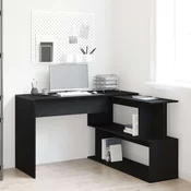vidaXL vidaXL Miza Črna Oreh 200x50x76 cm Inženirski les, (22071017)