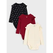 Sinsay - Pamučni bodi 3 pack - crno