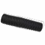 Vidaxl Šesterokotna ograja Siva 0,4 x 10 m PVC
