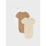 Sinsay - Pamučni bodi od rebrastog pletiva 3 pack - nude