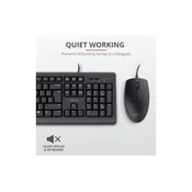 Tastatura+miš TRUST Primo žicni set/US/crna