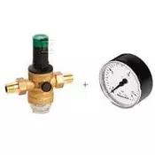 slomart Regulator tlaka, z maticami za spoj, 1/2 palca, z manometrom 0-10 bar