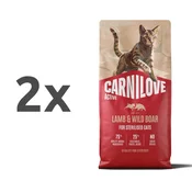 Carnilove Cat Active Adult Sterilised, briketi - jagnjetina in divji prašič 2 x 6 kg