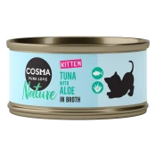 Cosma Kitten Nature in Original varčna pakiranja po posebni ceni! - Nature s tuno & aloe vero (24 x 70 g)