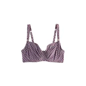 Next Bikini zgornji del svetlo modra/rjava/čokolada/bela