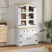 Kreveta Corona Bijelo 100 x 48,5 x 179 cm Cvrsto borovo drvo