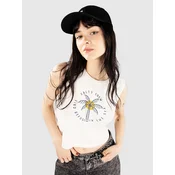 Salty Crew Queen Palm Cropped Tank Top off white