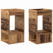Vidaxl Stranska miza 2 szt. Star les 30 x 30 x 56 cm Konstruiran les