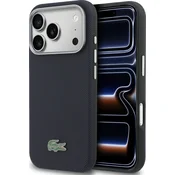 Lacoste PVC Petit Pique Semi Wrap MagSafe ovitek za iPhone 17 Pro Max mornarsko modra