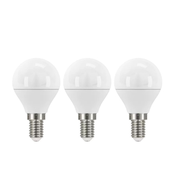 Set od 3 LED žarulje EMOS Classic Mini Globe Warm White, 5W E14