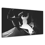shumee Platno Glasba Ples Črno-belo 120x70