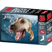 Prime 3D Super 3D puzzle Underwater Dog Pas Bella 500 delova 61X46cm 10083
