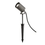 Deko-Light Talni reflektor Spiky, O 6 cm, siv, vrtljiv, IP65, GU10 - Sodobni - temno siva - Aluminij