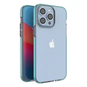 HURTEL Spring Case etui iPhone 14 Pro Max silikonski ovitek z okvirjem svetlo modra